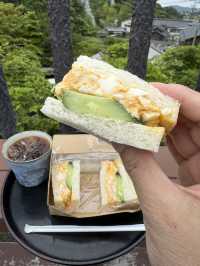【大分旅行】別府の湯けむりを見ながら、地獄蒸したまごサンドを食べられるお店🥚