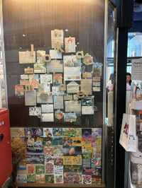 free postcard stamping at Pasar Seni