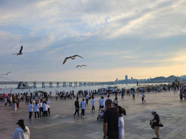 대련 바다를 볼 수 있는 광장