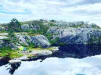Standing on the Edge at Preikestolen 