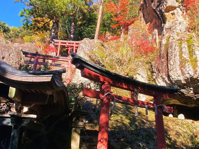 Tour the cave at a temple famous for its strange rocks