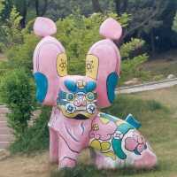 Qingdao, nice artworks on the beach 