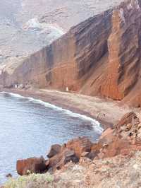 希臘聖托里尼紅沙灘✨ Red Beach 必去但要注意回程時間！ ✨