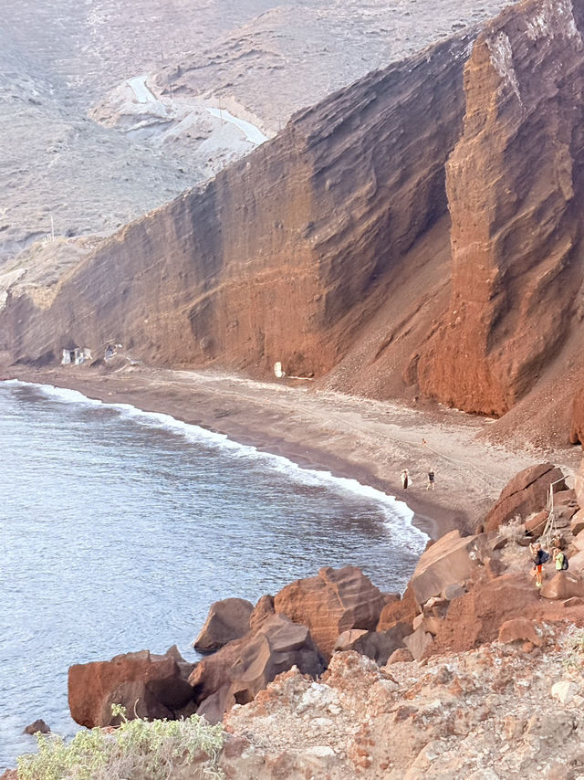 希臘聖托里尼紅沙灘✨ Red Beach 必去但要注意回程時間！ ✨