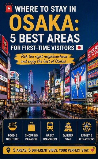 🚨 WHERE TO STAY IN OSAKA: 5 BEST AREAS FOR FIRST-TIME VISITORS 🇯🇵✨
