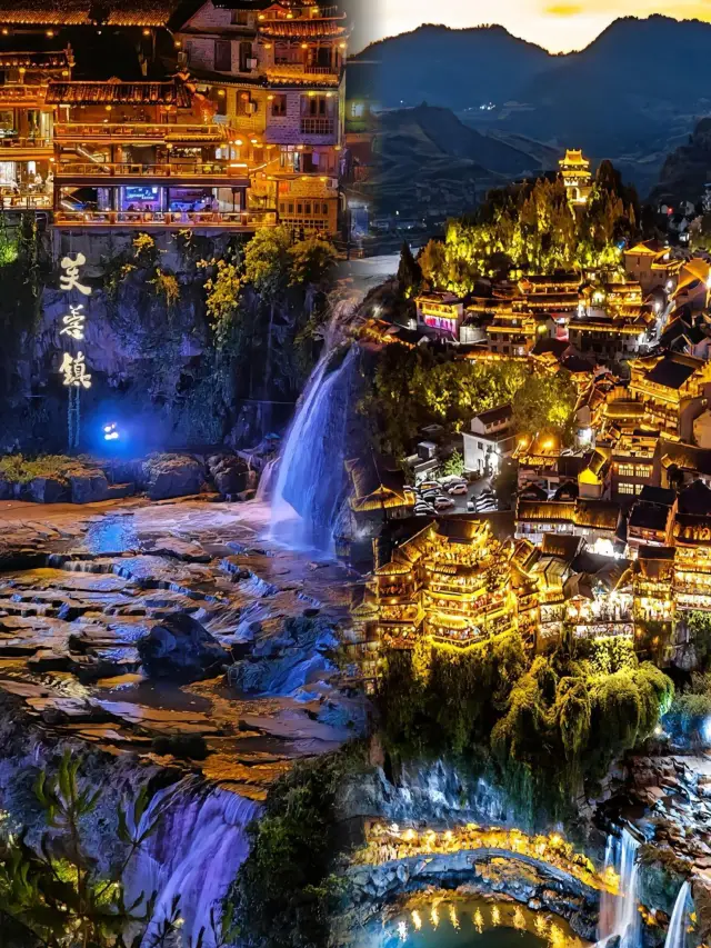 The ancient town with a breathtaking night view of the waterfall is stirring someone's fantasy DNA