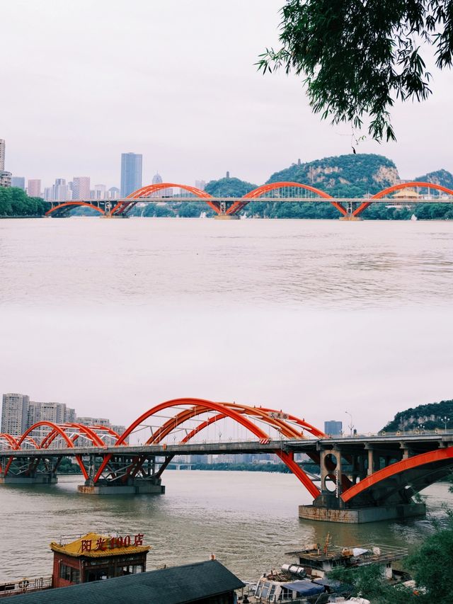 柳州旅遊|江濱公園|老城區的靚麗風景線