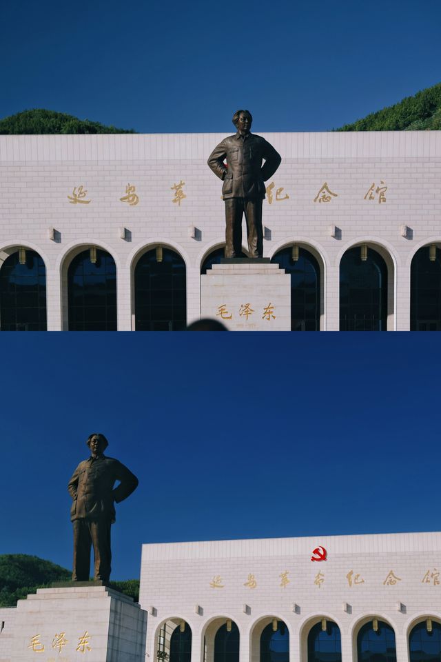 延安革命紀念館看毛主席騎過的小白馬。