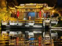 泰州行1：乘船夜遊鳳城河。