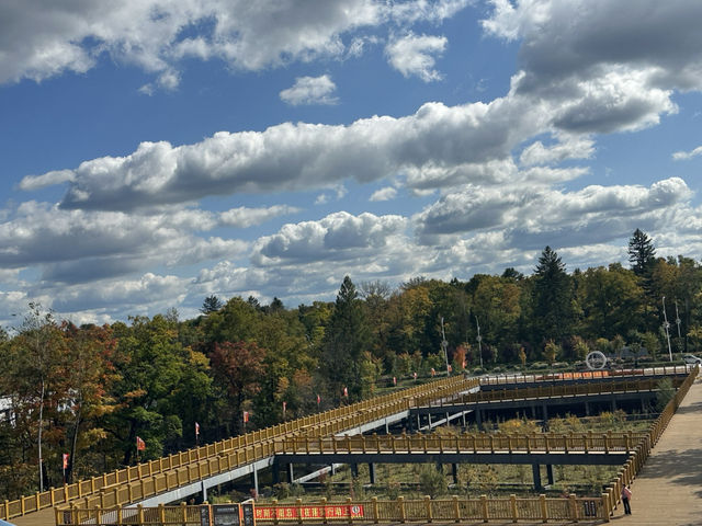 長白山紅石峯生態風景區紅楓染紅了峯頂