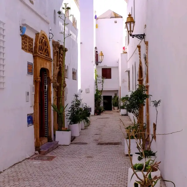 拉巴特的白色小巷——海洋在牆壁間低語