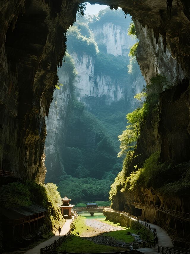 武隆天生三橋親子探險娃追瀑布+看古驛!超有趣 武隆天生三橋親子探險娃追瀑布+看古驛!超有趣