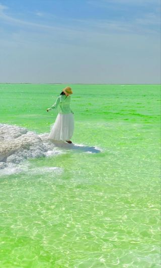 찰한 소금호수에서 내 인생 라이브를 찍었어!!