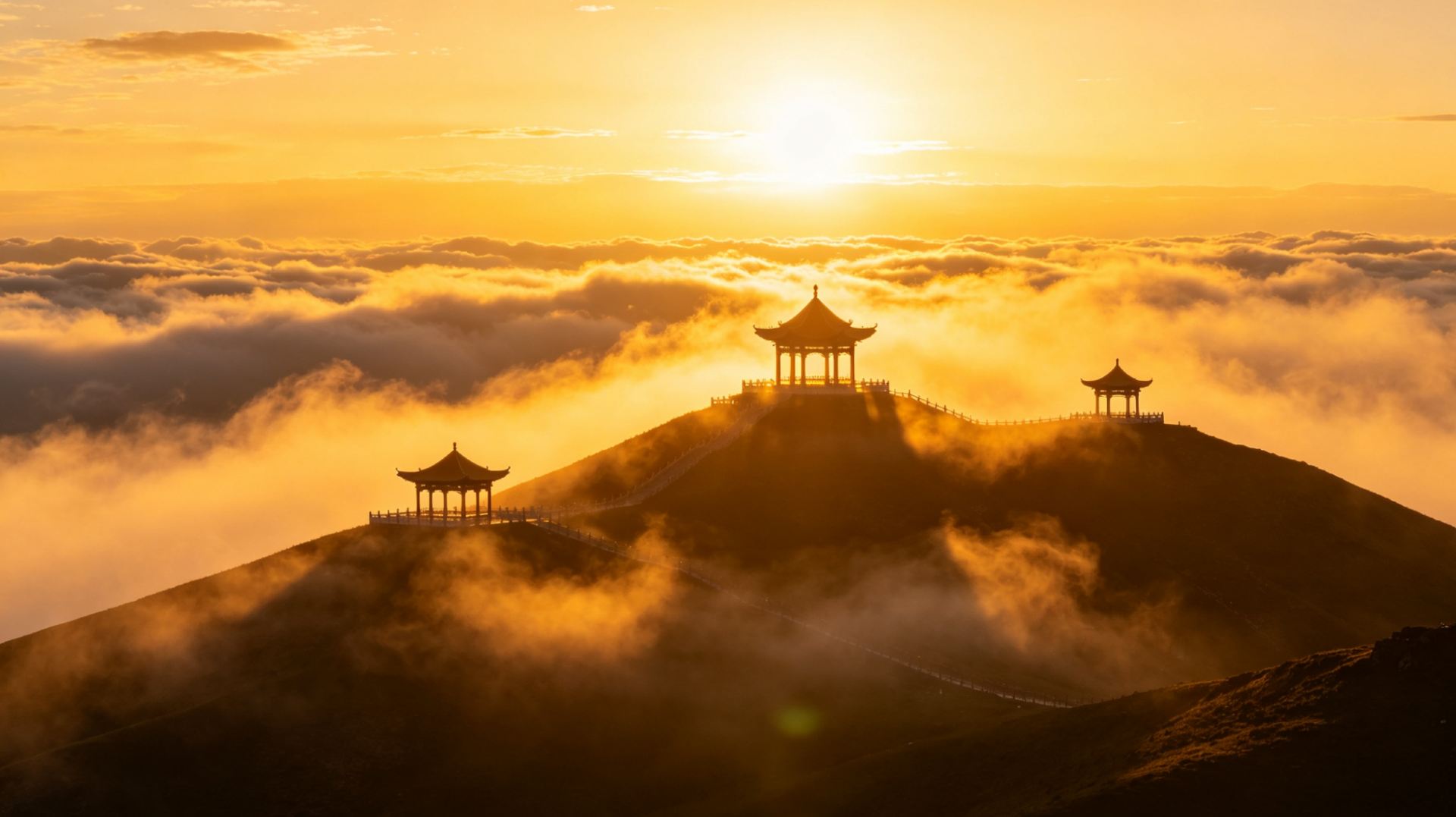 Núi Riyue: Nơi công chúa Văn Thành từng ở, một ngọn núi chia tách hai phong cách khác nhau.