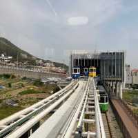 釜山🚂可愛新景點～天空膠囊小火車