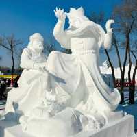 Winter Wonderland: Sun Island Snow Sculpture Spectacle ❄️🏰✨ 