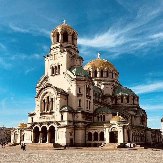 Golden Domes at Dusk: A Summer Evening at St. Alexander Nevsky Cathedral