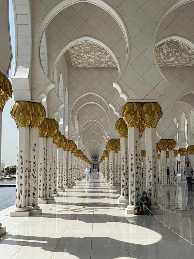皓白如月的沙漠奇蹟：謝赫扎耶德大清真寺的純白奢華與靈魂震撼之美