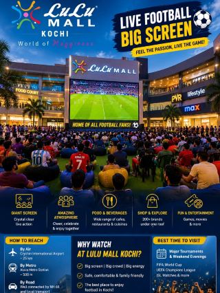 #travelwithfootball 
🌴⚽ Travel With Football -Kochi City Guide – The Complete Travel Experience! 🇮🇳

Planning a trip to Watching football match in Kochi, Kerala? Whether you're a football fan, history lover, foodie, or nature enthusiast, Kochi offers the perfect mix of heritage, beaches, backwaters, shopping, and unforgettable experiences.

📍 Top Attractions

🌊 Marine Drive – Waterfront promenade & football fan zones
🎣 Fort Kochi & Chinese Fishing Nets – Kochi's iconic landmark
⛪ St. Francis Church – India's oldest European church
🏰 Mattancherry Palace (Dutch Palace) – Royal Kerala history
🕍 Jew Town & Paradesi Synagogue – Heritage streets & antique shops
🏖️ Cherai Beach – Golden sands & water sports
🚤 Kochi Backwaters – Houseboat cruises & scenic beauty
🎢 Wonderla Kochi – Thrilling rides for the whole family
🏛️ Hill Palace Museum – Kerala's largest archaeological museum
🛍️ Lulu Mall Kochi – Shopping, dining & entertainment under one roof

✈️ How to Reach

🛫 By Air: Cochin International Airport (COK) – about 30 km from the city.
🚆 By Train: Ernakulam Junction (South) and Ernakulam Town (North).
🚌 By Bus: KSRTC and private buses connect Kochi with major cities.
🚗 By Road: NH-66 provides excellent connectivity from Bengaluru, Chennai, Coimbatore, and Mangalore.
⛴️ By Water: Ferries operate to Fort Kochi, Vypin Island, and nearby destinations.

📅 Best Time to Visit

🌞 October to March – Pleasant weather, sightseeing, beach walks, football screenings, and backwater cruises.
☀️ April to June – Good for shopping and indoor attractions.
🌧️ July to September – Experience Kerala's lush greenery during the monsoon.

🍛 Must-Try Foods

🥞 Appam with Stew
🐟 Kerala Fish Curry
🍤 Prawn Roast
🥥 Malabar Parotta & Beef Fry
☕ Fresh Kerala Filter Coffee

💡 Travel Tips

✅ Use Kochi Metro and ferries for affordable transport.
✅ Visit Fort Kochi in the morning or at sunset.
✅ Carry light cotton clothing and stay hydrated.
✅ Book houseboat cruises in advance during peak season.
✅ Don't miss live football screenings at Marine Drive and major malls during international tournaments.

❤️ Kochi is where history, culture, beaches, football, and Kerala's warm hospitality come together. Every street tells a story, and every sunset creates unforgettable memories!

#kochi  #kerala  #travelkerala  #marinedrive  #fortkochi  #chinesefishingnets  #backwaters  #lulumall  #wonderla  #footballfans  #exploreindia  #travelguide  #surmaiduniya 