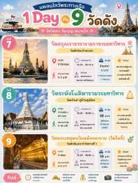 แพลนไหว้พระทางเรือ 1 Day กับ 9 วัดดัง✨🙏