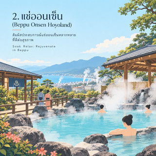 A compilation of must-see attractions and activities in Beppu, a famous onsen (hot spring) town.