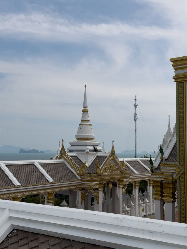 Beauty of white temple in Krabi