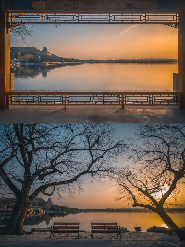 I was frozen to doubt life, but the sunrise in the Summer Palace is really beautiful! Here's a guide