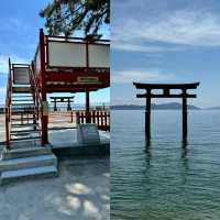 打卡賀喜最古老的水中鳥居白鬚神社