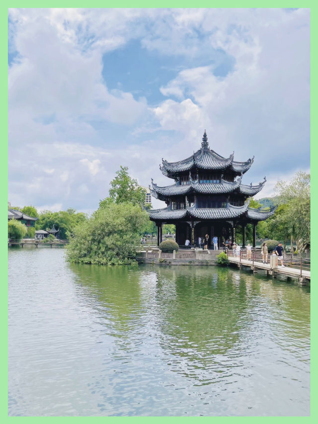 台州旅行台州有東湖風來花自落柳岸碧水潺