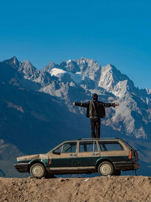 新年旅行第一站當然是去看日照金山