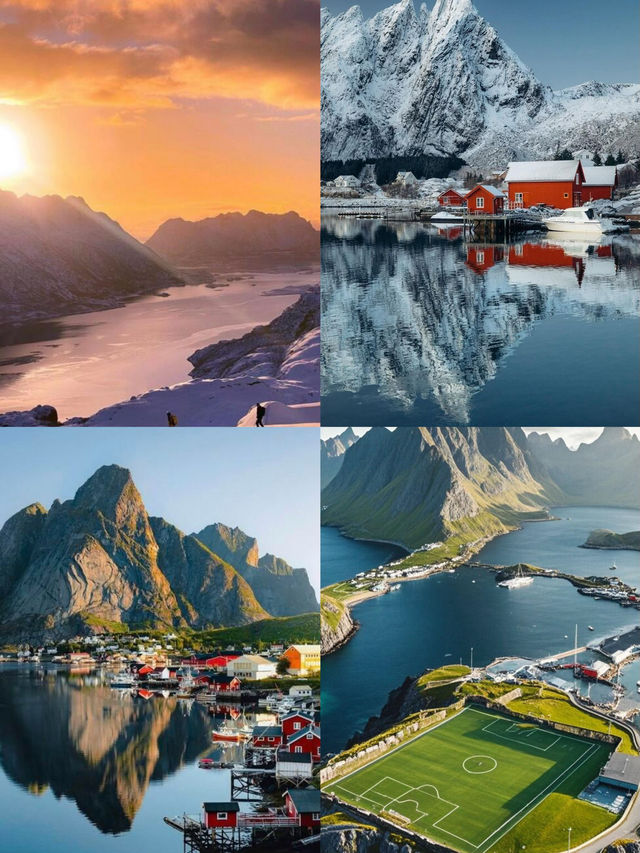 夏季的羅弗敦午夜陽光峽灣海岸線美到失語
