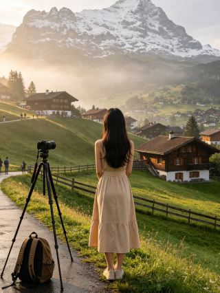 A fairytale town at the foot of the Jungfrau! Immersive mountain adventure descending First mountain by chairlift