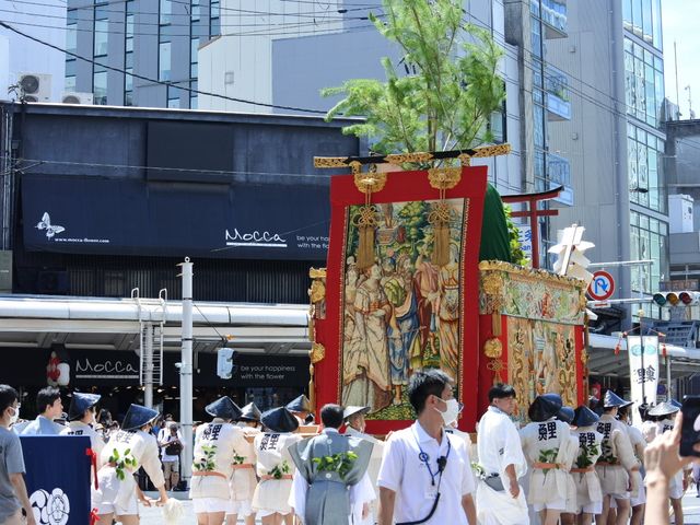 京都『祇園祭』２０２２年度に行われた後祭山鉾巡行。