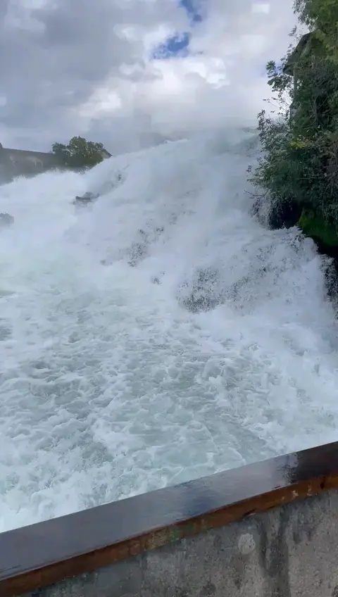 瑞士「萊茵瀑布Rhine Falls」壯觀澎湃 ♥