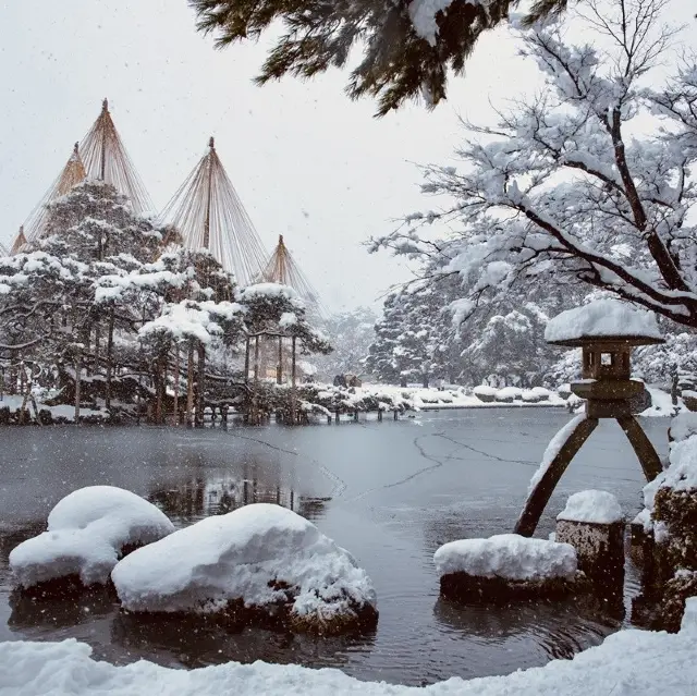 The famous garden in Kanazawa