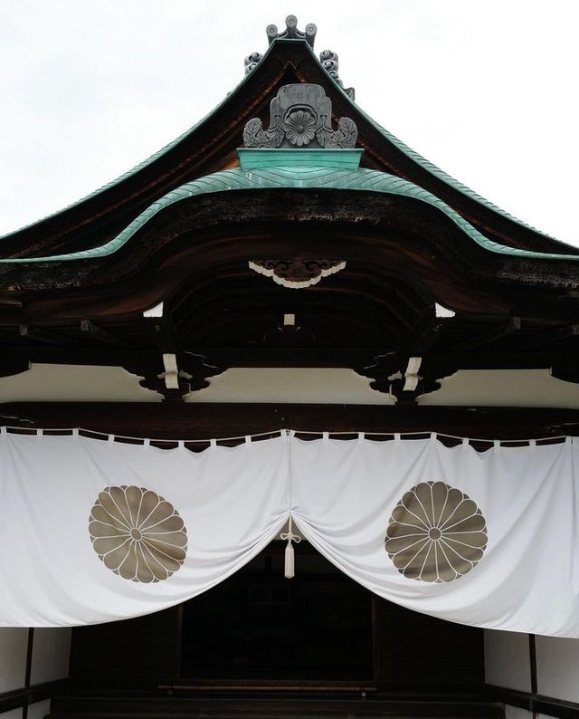 Beautiful temple with autumn foliage