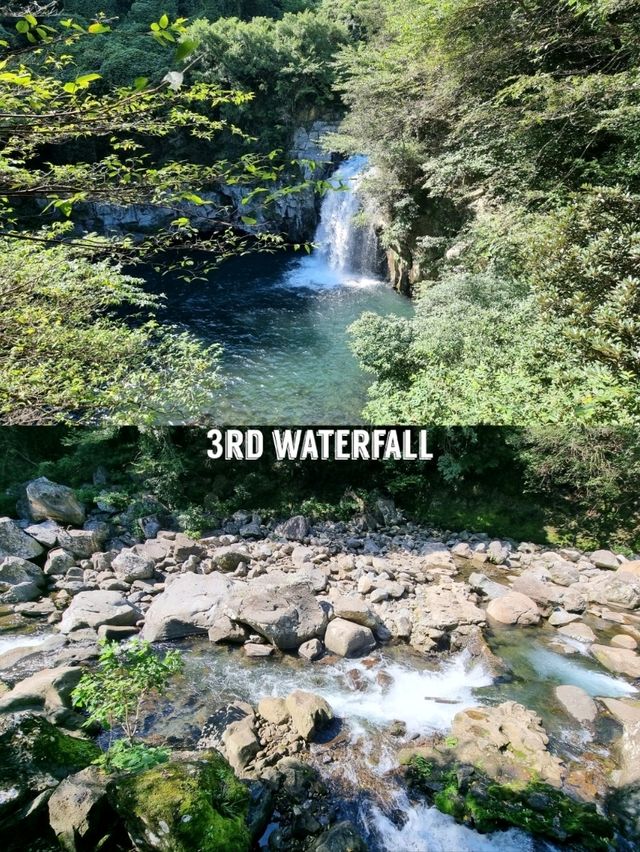 🇰🇷 Stunning Three-tiered Waterfalls on Jeju Island