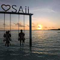 stunning sunset at Maldives