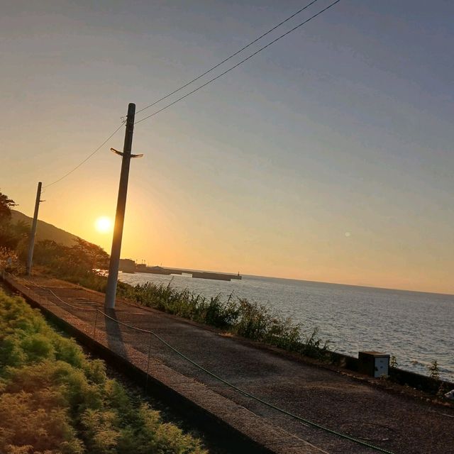 日本松山下灘賞夕陽~