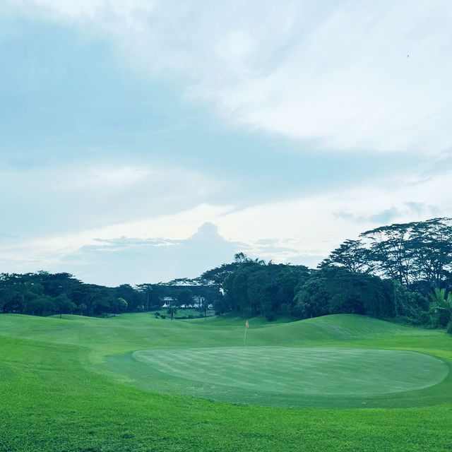 Jogging at Royal Sumatra Golf Course