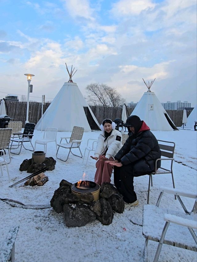 무제한 눈썰매에 바베큐도 해먹는 천안 겨울여행❄️