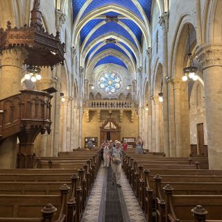 The details inside the Collégiale de Neuchâtel