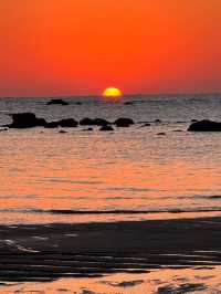三芝踩海沙看夕陽