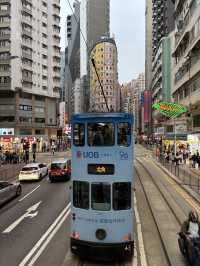 香港島のトラムで市街地観光