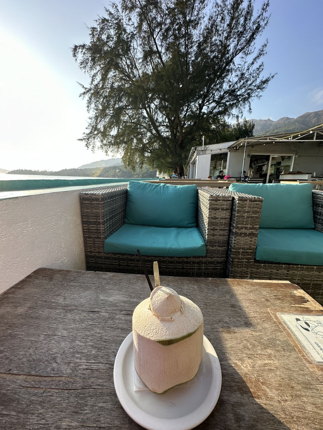 貝澳隱世cafe 🍹漫步沙灘嘆日落美景🌄