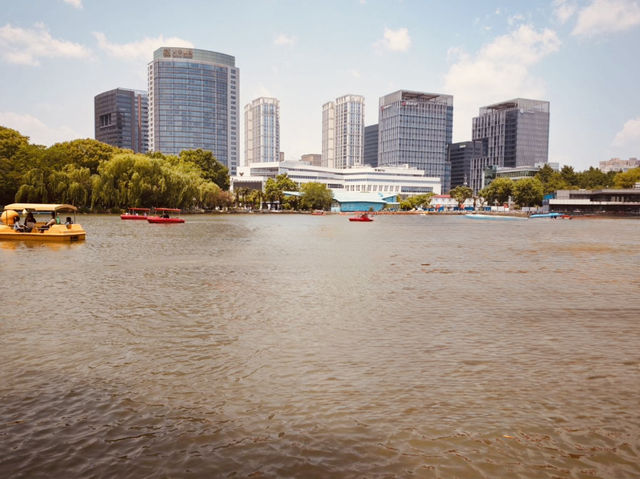 A Classic Shanghai Park with a Serene Lake A Classic Shanghai Park with a Serene Lake