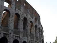 Walking in Rome by the Colosseum 