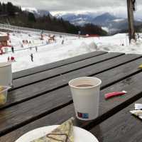 Skiing in the Swiss alps