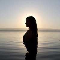 Floating in the Dead Sea