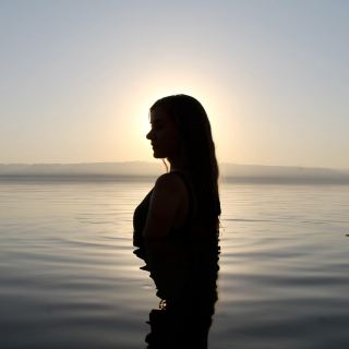 Floating in the Dead Sea